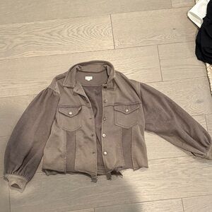 Stylish Women's Army Green Grey Jacket